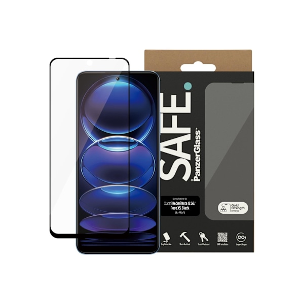 SAFE by PanzerGlass skjermbeskytter Xiaomi Redmi Note 12 5G, 12 4G, Poco X5, Ultra-Wide Fit
