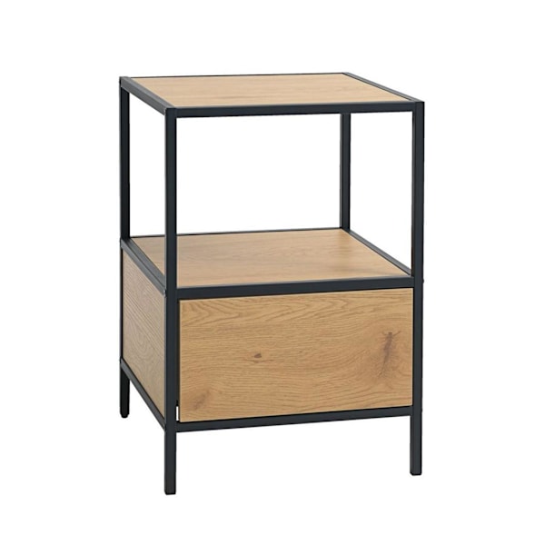 Sidebord/natbord HEDVIG 40x40xH59cm, ask/sort