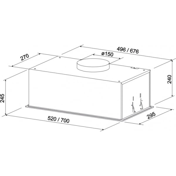 Built-In Hood, SLA L 16 200 52 WH, Eleyus