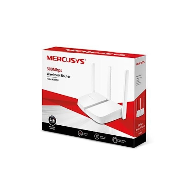 Langaton reititin langaton reititin (300 Mbps, ieee 802.11b, ieee 802.11g, ieee 802.11n, antennien määrä 2, mw305r), Mercusys
