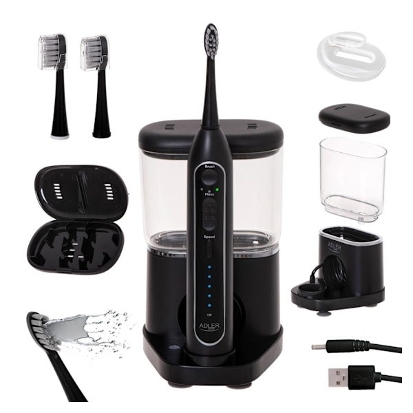 Adler, 2-in-1 Water Flossing Sonic Brush, AD 2180b