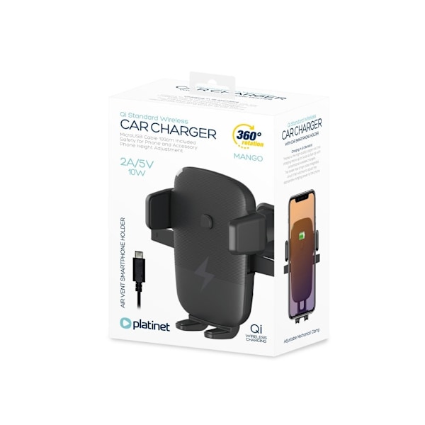 Platinet telefon bilholder + QI oplader (PUCHMB)