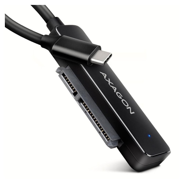AXAGON, USB-C 5Gbps – SATA 6G, 2,5" SSD/HDD SLIM-sovitin, ADSA-FP2C musta