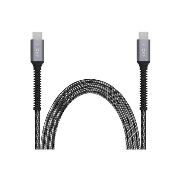 Fast, rustningskabel USB-C/USB-C, 1,2 m, 240W, FIXDA-CC12-GR