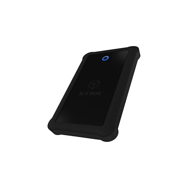 Raidsonic, 2,5" ICY BOX, IB-233U3-B Ulkoinen kotelo 2,5" SATA HDD/SSD:lle USB 3.0 -liitännällä ja silikonisuojakotelolla