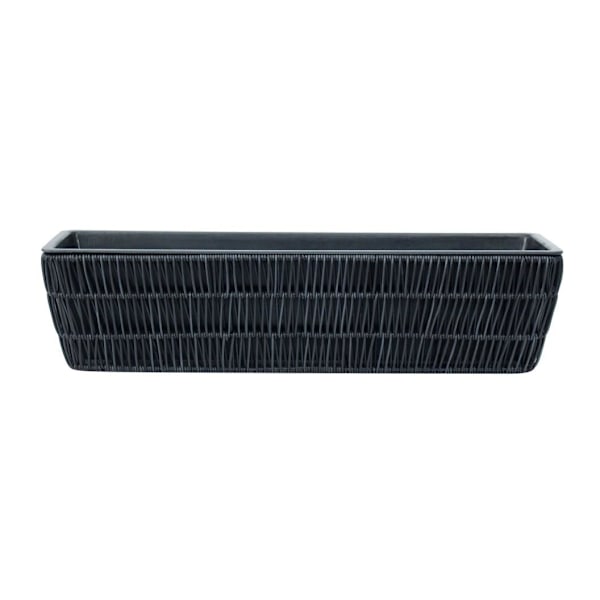 Blomsterkasse FLÉT 60x19xH15cm, sort