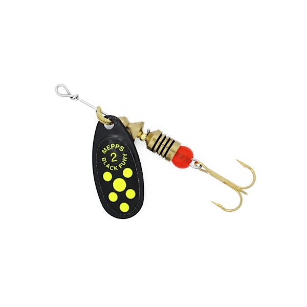 Mepps BLACK FURY-2 4,5g Sort/Chartreuse Dots