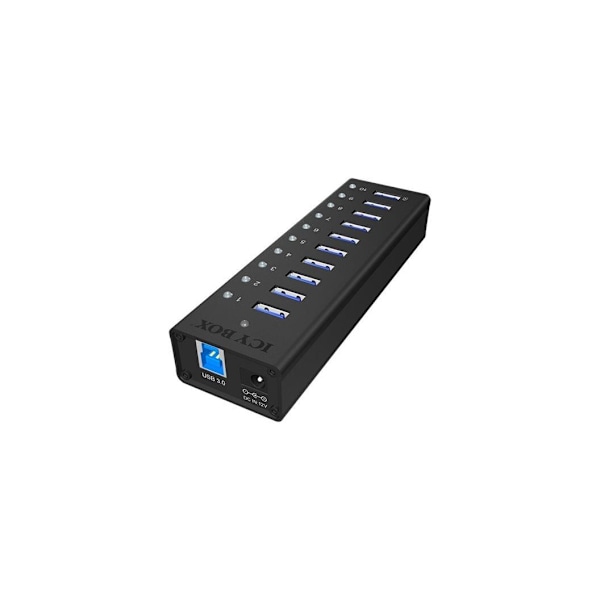 Raidsonic, USB Hub, 10 portar USB 3.0 Hub, Icy Box IB-AC6110