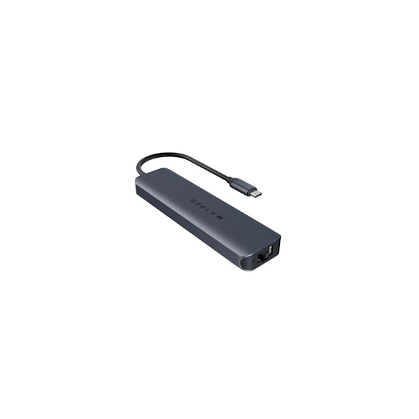 Hyper, HyperDrive EcoSmart Gen.2 Universaali USB-C 7-in-1 -keskitin, 100 W PD Power Pass-thru