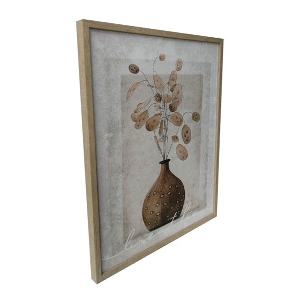 Väggkonst WALLY 40x50cm, växter i rund vas