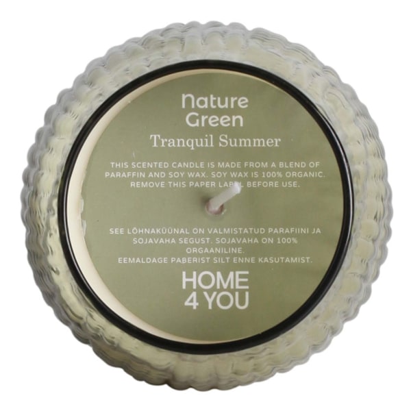 Duftlys i glas NATURE GREEN H10,8cm, Tranquil Summer
