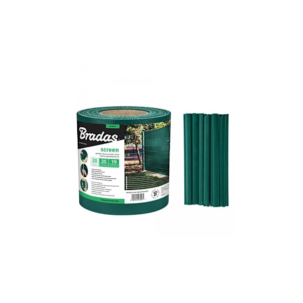 Staket skärm 19cm x 35m, 450g/m2 grön Grön