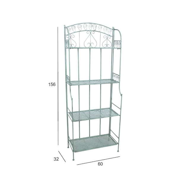 Shelf MINT 60x32xH156cm, antique green