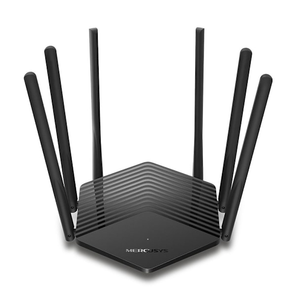 Trådlös router 1900 mbps (1 wan, 2x10/100/1000m, antal antenner 6, mr50g), Mercusys Svart