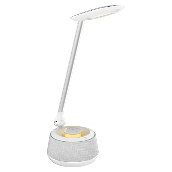 Platinet skrivebordslampe med højttaler & USB-oplader PDLU9A 18W (44123)