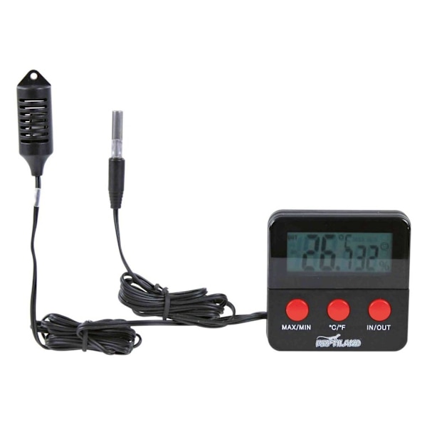 Digitalt termo/hygrometer med fjernsensor, 6 × 6 cm