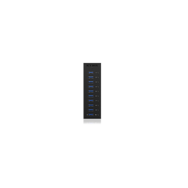Raidsonic, USB Hub, 10 portar USB 3.0 Hub, Icy Box IB-AC6110