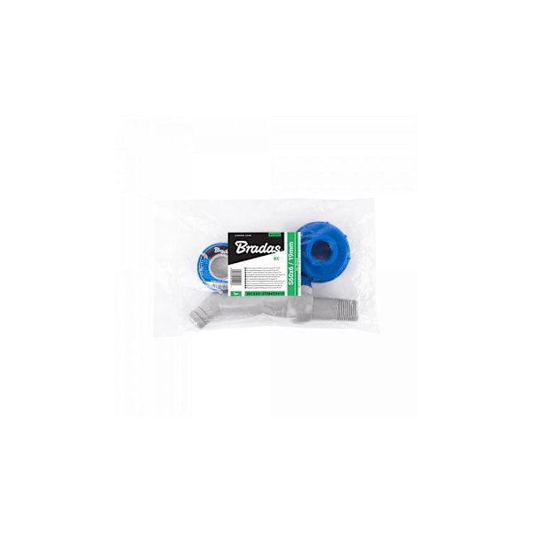 Sett - PP 45° kran med IBCS60x6 adapter for 13 mm slange med PTFE tape
