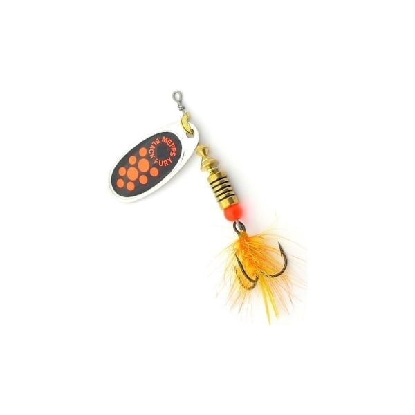 Mepps BLACK FURY MOUCHE-3 6,5g hopea/oranssi pisteet