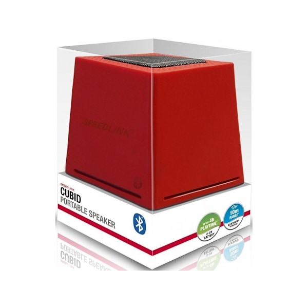 Speedlink højttaler Cubid BT, rød (SL-8904-RD)