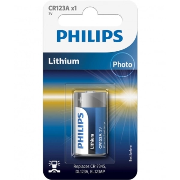 Battery, CR123A/01B Lithium / 1 pcs, Philips