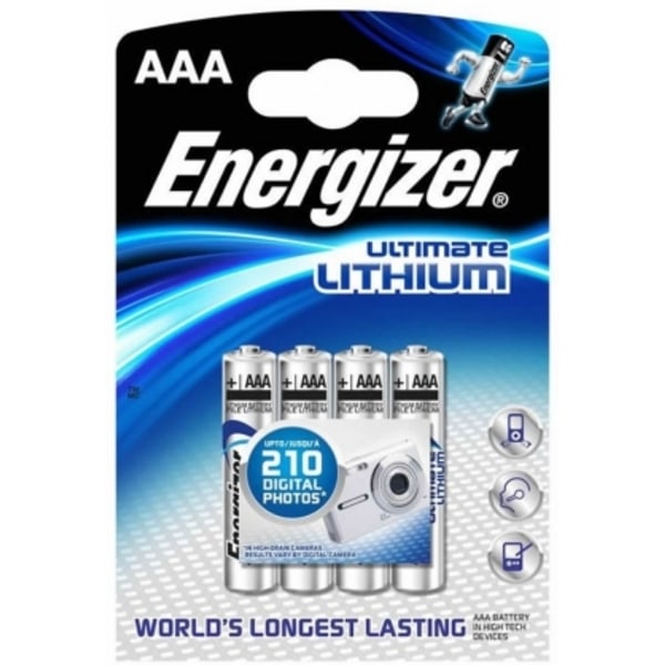 Battery Ultimate Lithium AAA/L92 4 kpl, Energizer