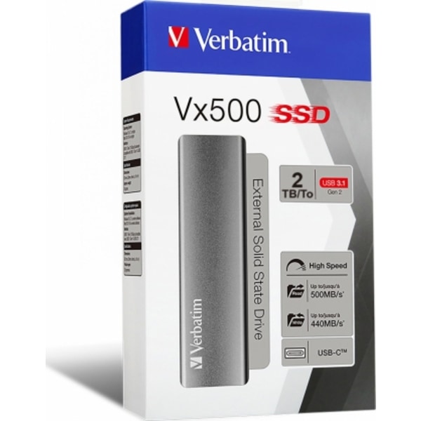 Kiintolevy (SSD) Vx500 2TB ulkoinen Silver 47454, sanakirja