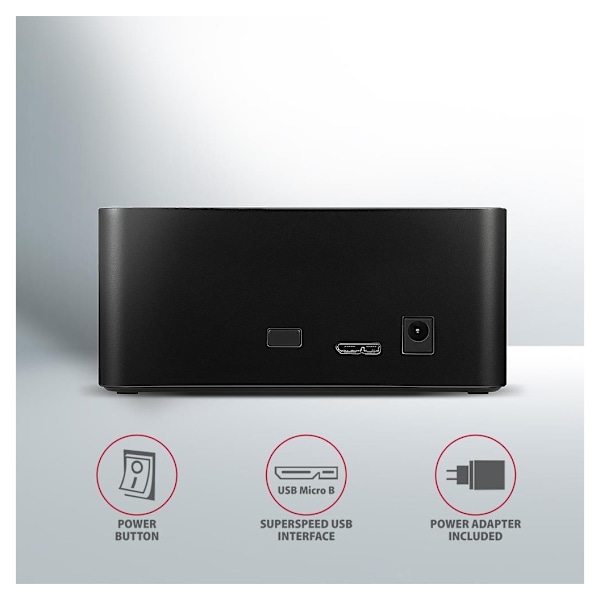 AXAGON, USB 3.0-1x SATA 6G HDD dockstation, sort, ADSA-SN