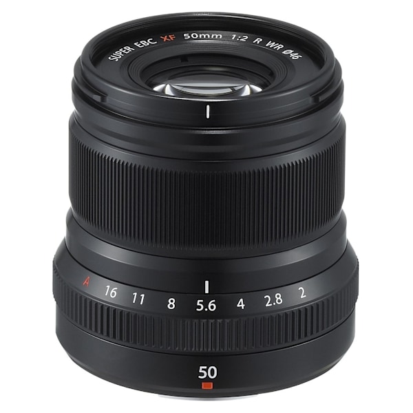Fujinon XF 50mm f/2 R WR objektiv, sort Sort