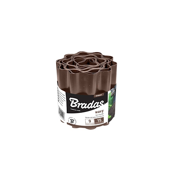 Gräsmatta vågig bräda 9m x 10cm, brun Brun
