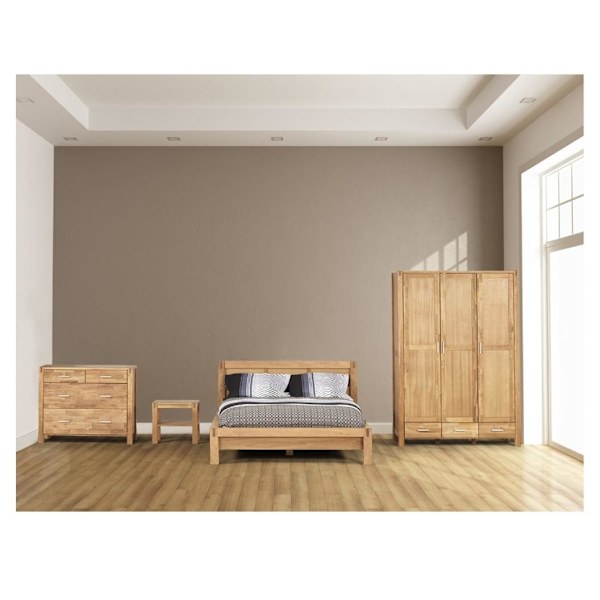 Natbord CHICAGO NEW, 50x40xH45cm, med hylde, træ: egefiner, farve: naturlig