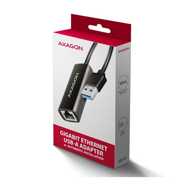 AXAGON, ADE-AR USB-A Gigabit Ethernet -sovitin
