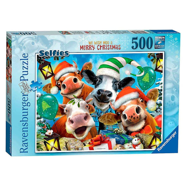Ravensburger puslespil 500 stk Dyr Glædelig Jul