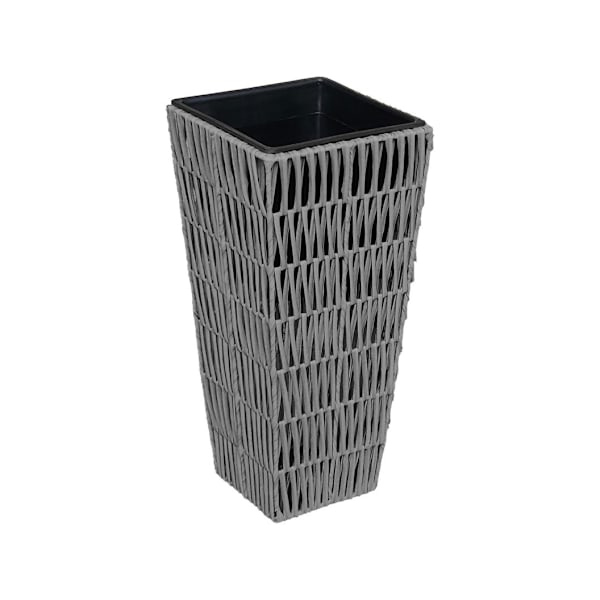 Växthållare WICKER 28x28xH50cm, grå