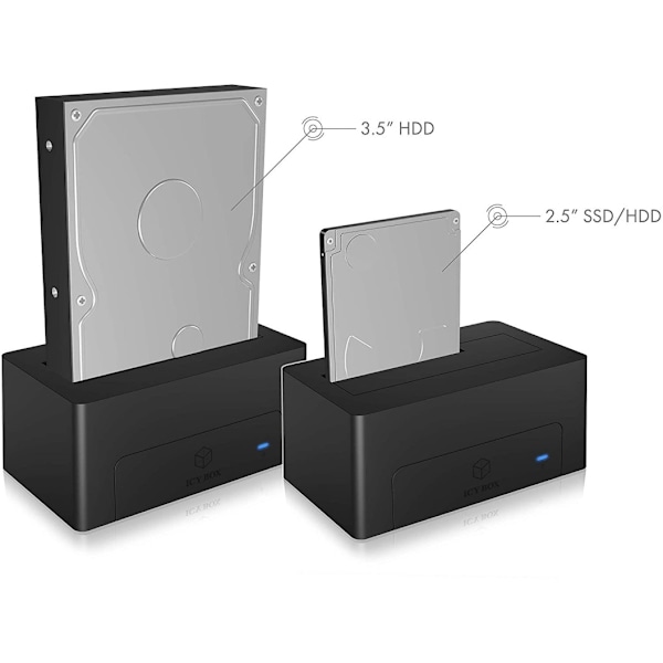Raidsonic, Icy Box, IB-1121-C31 telakointiasema 1x HDD/SSD:lle USB 3.1 (Gen 2) Type-C:llä
