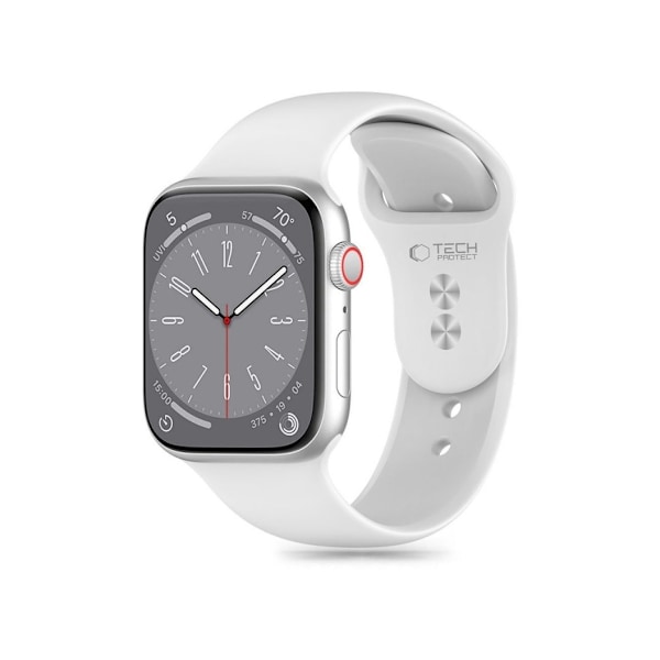 Tech-Protect klokkerem Silikon Apple Watch 38/40/41mm, hvit