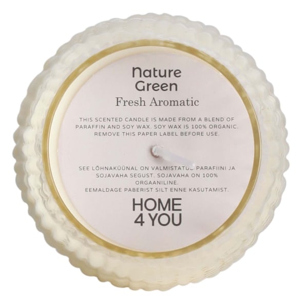 Doftljus i glas NATURE GREEN H13,5cm, Fresh Aromatic