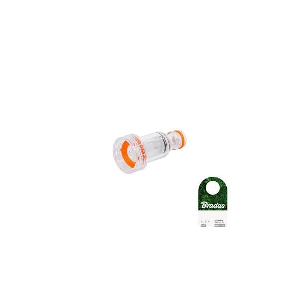 WHITE LINE Tapadapter 3/4'' indvendig gevind med filter. Transparent