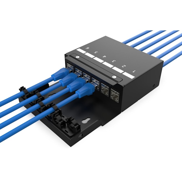 Digitus, konsolideringspunktboks, 6-ports Keystone-moduler med intelligent kabelhåndtering, DN-93708-6