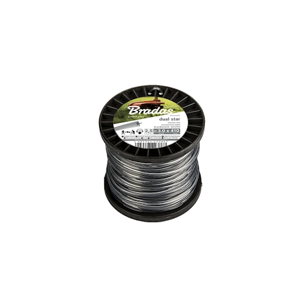 Trimmerline RIPPER DUAL, stjerne 2,0mm x 100m Grey