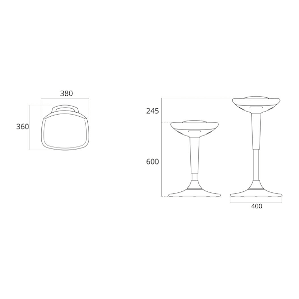 Balance skammel SWING sort