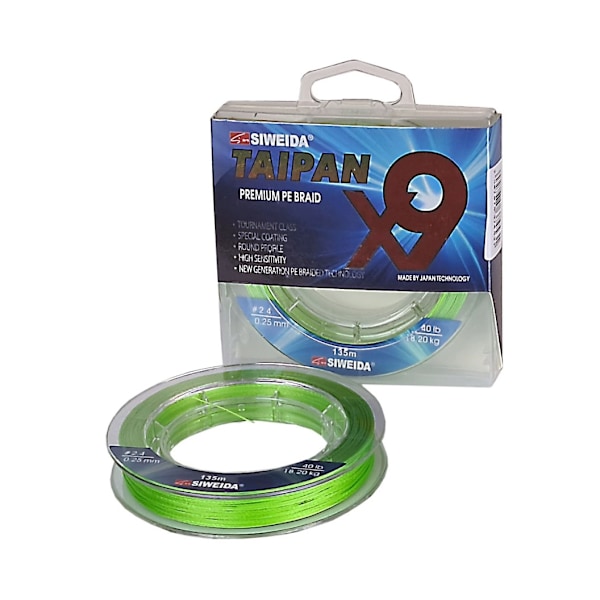 Braid SWD Taipan Premium PE X9 0.10mm 135m 6.35kg apple green