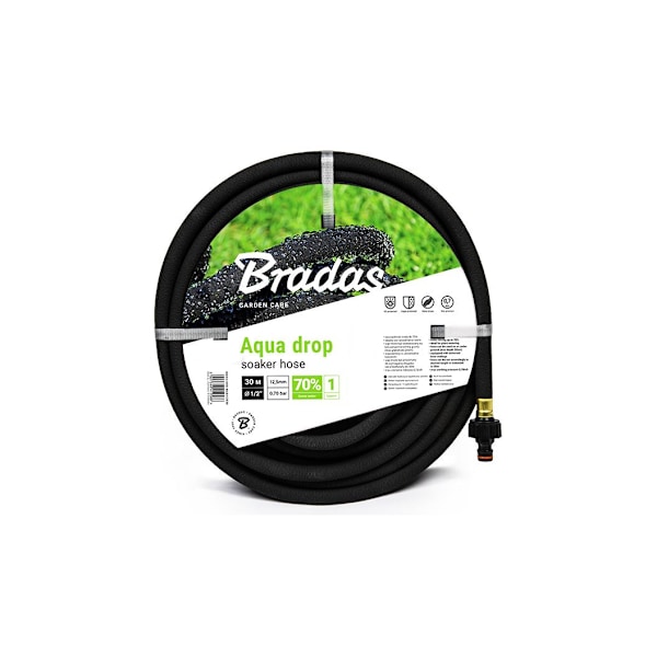 Vattningsslang Aqua-drop 1/2"- 25m Svart