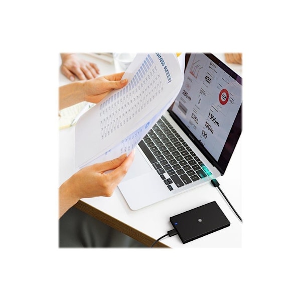 Raidsonic, ICY BOX, IB-200T-C3 kabinet til 1x SSD/HHD med USB 3.2 Gen 1 Type-A/Type-C kombikabel