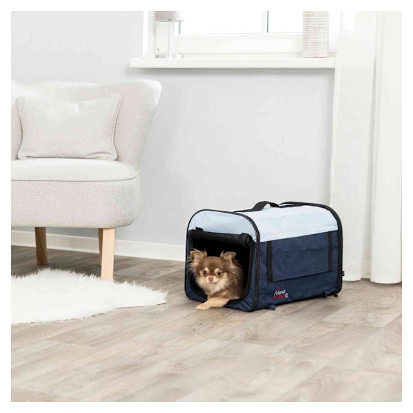 Mobil kennel, XS: 32 × 32 × 47 cm, mørkeblå/lyseblå