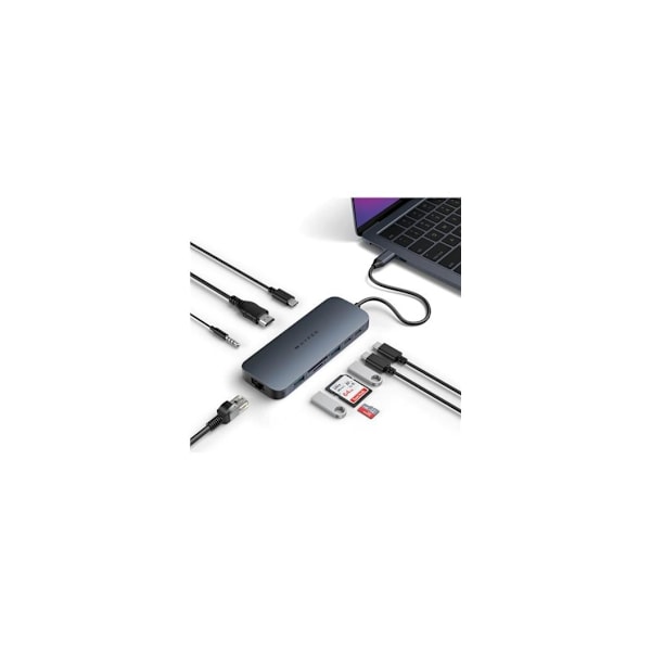 Hyper, HyperDrive EcoSmart Gen.2 universaali USB-C 10-in-1 -keskitin, 140 W PD3.1 Power Pass-thru