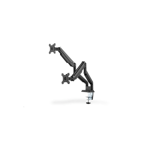 Digitus, Universal Dual Monitor Mount med gasfjeder og klemmemontering Sort