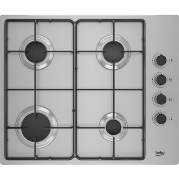Built-In Gas Hob, HIBG64120SX, Beko Rustfrit stål
