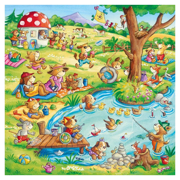 Ravensburger pussel 3x49 st Semester på landet