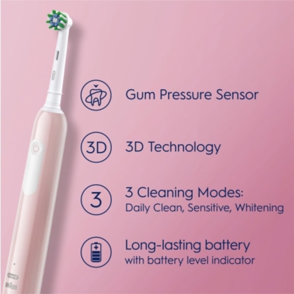 Elektrisk tandborste D305.513.3 Pro Series 1 Pink Cross Action, Oral-B
